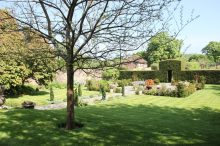 The formal garden viewed from the house